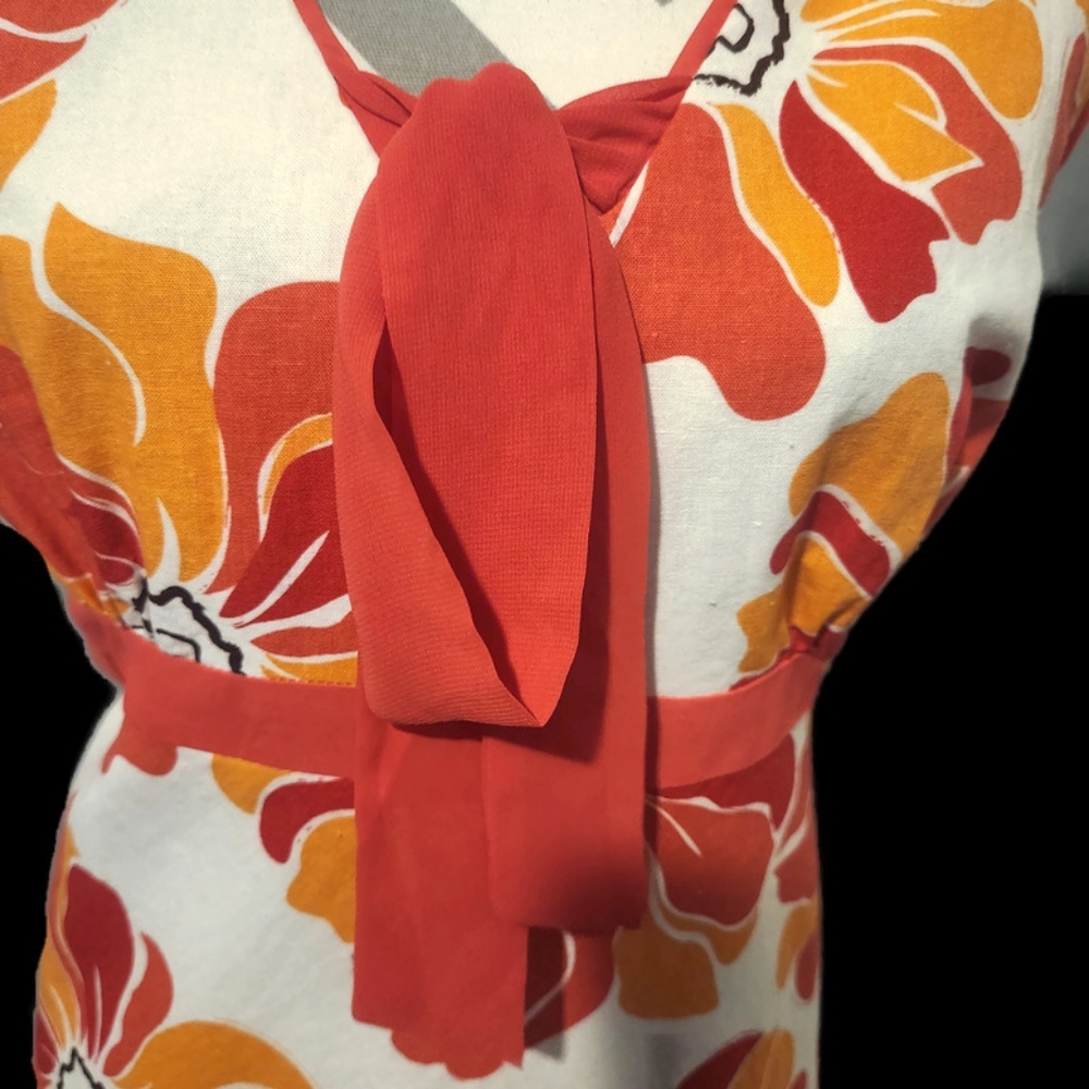 Cato Size 14 White Fit and Flair Sundress with Floral Pattern - Picture 6 of 16